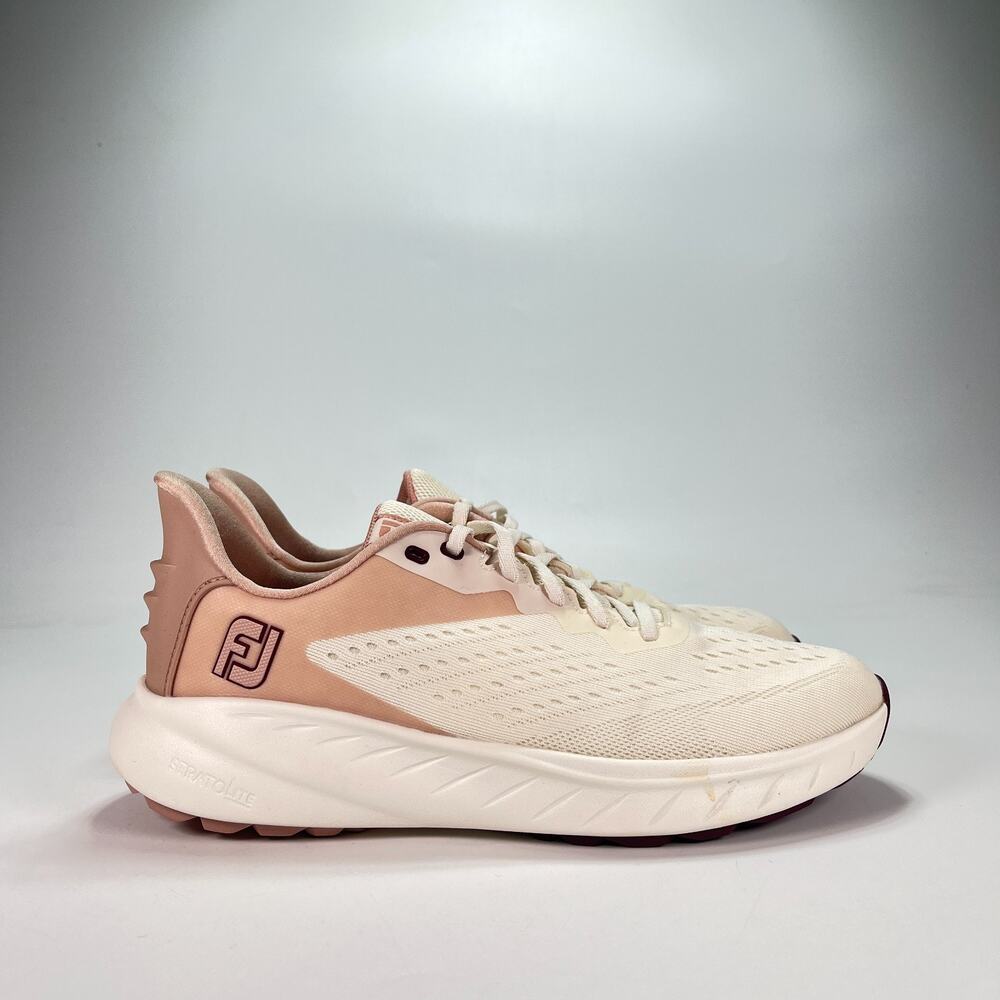 FootJoy Flex XP Beige Peach Blush Spikeless Golf Shoes 95446 Women's Size 9.5M